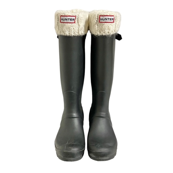 Hunter Women’s Original Tall Black Adjustable Rubber Rain Boots Size 7 - Picture 14 of 14